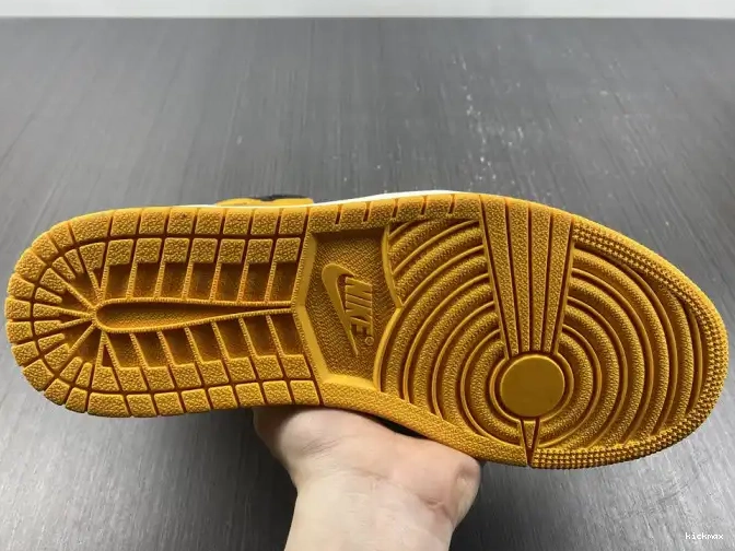 Rep MAX Yellow OG Jordan 1 555088-711 Toe High Air 0615